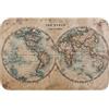 DUWAA Zerbino con stampa di mappa del mondo antica macchiata, per interni ed esterni, con retro in gomma antiscivolo, decorativo per l'ingresso anteriore della casa