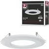 Paulmann 92499 Adattatore da incasso Riduzione foro presa da 75-120 mm a 68-70 mm 130 mm bianco opaco Faretto da soffitto rotondo metallo