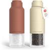 LARS NYSØM Set di Macina Sale e Pepe Set - Macinasale e Macinapepe Manuale | Set di Macinini per Sale e Pepe in Acciaio Inox con Macina Regolabile - Macinino per Pepe e Sale Manuale - Bottiglia Design