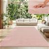 TT Home Tappeto Salotto Pelo Corto Monocolore Design Moderno Lavabile, Colore: Rosa, Dimensione:300x400 cm
