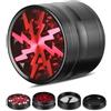 Soulpala Grinder 2,5 pollici, smerigliatrice in acciaio inox con raschietto e piccola spazzola, macinaspezie Mill, tritatutto per spezie, spezie, rosso