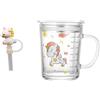 Banzimiao Tazza di Latte con Bilancia, Tazza da latte con cannuccia,unicorno, 350 ml | Bicchiere con Cannuccia e Coperchioper caffè, succhi di frutta, tè freddo, unicorno, 350 ml (A)