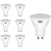 GY Lampadina LED 6 x GU10, 8 Watt 80W equivalente, 2700K bianco caldo, 800 lumen, basso consumo energetico, adatta per l'illuminazione di binari e case da incasso a norma CE, non dimmerabile