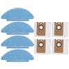 NiuLumea KIT 8 PEZZI Panni Mop e Sacchi per Laresar per L6 Nex, per Lubluelu SG60 per SL60, per Tikom L9000 Robot per Aspirapolvere Ricambi