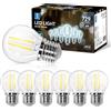 Aigostar Lampadina Filamento LED E27,Luce Fredda 6500K,729Lm,6W Equivalenti a 55W,G45 Stile Vintage, Non Dimmerabile, Pacco da 6 Pezzi