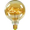TIANFAN, lampadina vintage a LED da 4 Watt, dimmerabile, con scritta Love, lampadina decorativa 220/240 V E27 per lampada da tavolo, Vetro, Love, E27, 4.00W 240.00V