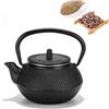 Beufee Teiera in Ghisa, Capacità 0.3 Litri Teiera Vintage con Colino Rimovibile Teiera in Ghisa Giapponese Teakettle Pentola in Ferro Asia Giappone Style Teiera Antica il Regalo Perfetto per un Amico