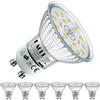 EACLL Lampadine LED GU10 4.9W Equivalente a Alogena 75W, Pacco da 6, 585lm Luce Bianco Naturale 4000K, Faretti AC 230V senza Sfarfallio, Angolo a Fascio 120° Spot, Non Dimmerabile Lampade Riflettore