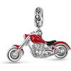 GNOCE Ciondolo Con Ciondoli Per Moto Ciondolo in Argento Sterling Con Catene Da Motociclista Solide Ciondolo Adatto a Tutti i Braccialetti e Collane Gioielli Di Moda Per Donna Uomo