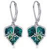 URONE Coccinella/Libella/Lumaca/Ragno/Rana Orecchini Argento Sterling 925 Foglia Verde Orecchini Gioielli Regali per le Signore, 13 * 15 mm, Argento sterling, Nessuna pietra preziosa