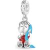 GNOCE Ciondolo con Ciondolo Peanuts in Piedi Ciondolo Snoopy in Argento Sterling 925 Ciondoli per Donne e Ragazze Gioielli Regalo per i Fan
