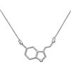 Serebra Jewelry Serotonina Molecola Pendente Ciondolo con Collana | realizzato in argento sterling 925, placcato Oro e Oro Rosa | by Serebra Jewelry