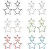 SUPERFINDINGS 6 paio di Orecchini Pendenti A Forma di Stella, Orecchini Pendenti A Forma di Stella con Strass, Orecchini A Forma di Stella di Cristallo, Orecchini A Forma di Stella Scintillante