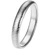 JewelryWe Bracciale Catena a Maglie Elastiche Flessibile: Bracciale da Donna Uomo Reggimaniche Elastici per Camicia in Acciaio Inossidabile Colore Argento 1.2cm Largo