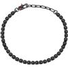 Sector No Limits TENNIS Bracciale Uomo in Acciaio, Cristalli, Smalto IP Nero - SANN42, 22 cm, Acciaio inossidabile Inox