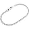 NKlaus Bracciale argento 925 19cm catene a coda di volpe taglio diamante da donna 12315