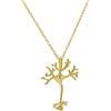 ScienceFox Neuron - Ciondolo a cellule nervose con collana in argento Sterling 925, in oro rosa, 40 cm, con estensione di 7 cm