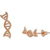 ScienceFox DNA Helix orecchini in argento Sterling 925 in oro rosa, disponibile in biologia chimica studente doppia elice, Argento sterling