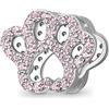 GNOCE Bracciale/Collana Con Ciondolo In Argento Sterling Con Ciondolo a Forma Di Zampa Di Cristallo Rosa Regalo Per Donne Ragazze Figlie