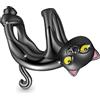 GNOCE Gatto Nero Pigro Charm Bead 925 Gioielli In Argento Sterling Regalo per Le Donne Ragazze Moglie Figlia Fit Braccialetti Della Catena Del Serpente/Collana