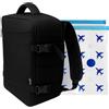 Lavatelli - Zaino Sottovuoto Ryanair 40x30x20 con 2 Sacchetti Travel 40x45 | Vac-u-Bag, Bagaglio a Mano Low Cost per Voli EasyJet | Compatibile con Pompa Vac-u-Pump | Zaino e Accessori Viaggio Premium