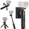 ULANZI MT55 Mini treppiede magnetico per DJI Osmo Action 6/Nano & Xtra | Mantis Gancio di fissaggio rapido con base magnetica per Action 6 Nano Extension 4 sezioni Testa a sfera 360°