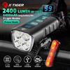 X-TIGER luce per bicicletta torcia per bici antipioggia USB ricaricabile LED 2400 lumen MTB lampada anteriore per bici da strada accessori per bici