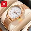 OLEVS 2920 Orologio da donna Orologio al quarzo con doppio calendario impermeabile in acciaio inossidabile di alta qualità Orologio da donna di lusso alla moda classica