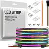 COXO Striscia LED SPI COB WS2811 RGB+IC indirizzabile 420 LED/m Pixel Dream Color Alta densità Flessibile FCOB Luci LED RA90 WS2812B