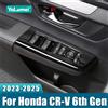 YaLumei Accessori auto per Honda CR-V 6th 2023 2024 2025 ibrido porta bracciolo pannello interruttore finestra pulsanti di sollevamento copertura telaio trim adesivi