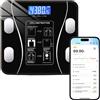 Bilancia Pesapersone Bluetooth 180kg con App Monitoraggio Completo della Composizione Corporea