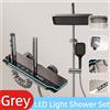 washower 【Stock locale】Set di rubinetti per doccia da bagno di lusso Display digitale completo della temperatura con miscelatori per doccia calda e fredda con doccia leggera