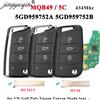 jingyuqin 5GD959752A 5GD959752B Chiave Remota Pieghevole MQB49 con Chip 5C 434MHz per VW Golf Polo Tiguan Touran MK7 Volkswagen Skoda Seat