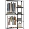 HOMCOM Armadio contenitore HOMCOM, armadio in tessuto, guardaroba per camera da letto, armadio per vestiti con asta appendiabiti e ripiani, per guardaroba, camera da letto, cabina armadio, 111x43x185 cm,