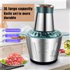 NONE Tritacarne Elettrico 2/3L in Acciaio Inox 304, Trituratore Alimentare Multifunzione, Affettatrice per Verdure, Tritatutto, Processore per Alimenti per Bambini