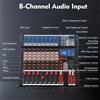 NONE Mixer Audio Professionale a 7/8 Canali con Bluetooth e Alimentazione Phantom 48V, Console di Mixaggio per Palco, Studio e DJ