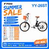 Ttgo Bicicletta Elettrica TTGO YY-26ST 26 Pollici, E-bike con Batteria 36V14.5 Ah, Bici da Città 60-75 km, Bicicletta Elettrica con Cestino per Uomini e Donne