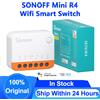 SONOFF Interruttore Smart WiFi SONOFF Mini R4 Extreme con Modalità Relè Staccabile, Timer Fai-da-Te, Interruttore Esterno Tramite App eWelink, Compatibile con Alexa e Google