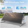 Rvpozwer Pannelli Solari Monocristallini Bifacciali RVPOZWER 100W 12V ad Alta Efficienza 25,5% con 18 Celle BB per Tetti Domestici e Campeggio