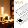 Lcamaw Barra luminosa a LED ricaricabile USB per sottopensili, sensore di movimento/sensore di movimento della mano, 20/40 cm, ultrasottile per armadi, camere da letto, corridoi