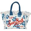 Saint Barth MC2 BORSA VANITY MINI IN CANVAS CON STAMPA MINI TIKI HIBISCUS