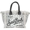 Saint Barth Mc2 Donna Borsa A Mano VANI001-Bandanna Round Cotone Bianco Sporco Taglia Unica