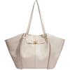 JIABAOZ Grande Borsa A Mano Da Donna in Pelle Sintetica PU, Shopper, Tote Bag, Impermeabile, Con Chiusura Lampo, Per Lavoro, Viaggi, Shopping, Scuola (Bianco)