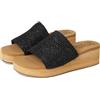 Skechers Sandali da donna Summers-Salt Spray con zeppa, nero, 38.5 EU
