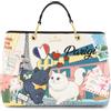 Braccialini Cartoline Borsa grande ideale per chi desidera un accessorio spazioso senza rinunciare allo stile e all'originalità.La stampa dedicata a Parigi racconta la romantica