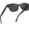 Carfia Occhiali da sole uomo retrò rettangolari polarizzati UV acetato CA6232
