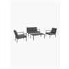 Bizzotto Salotto da giardino Konnor, set da 4 -