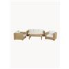 Macabane Set lounge da giardino in legno di teak Valeria, set da 4 -