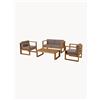 Macabane Set salotto da giardino in legno di teak Kim, set da 4 -
