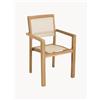 Macabane Set di 2 sedie da giardino in legno di teak con braccioli Fun -